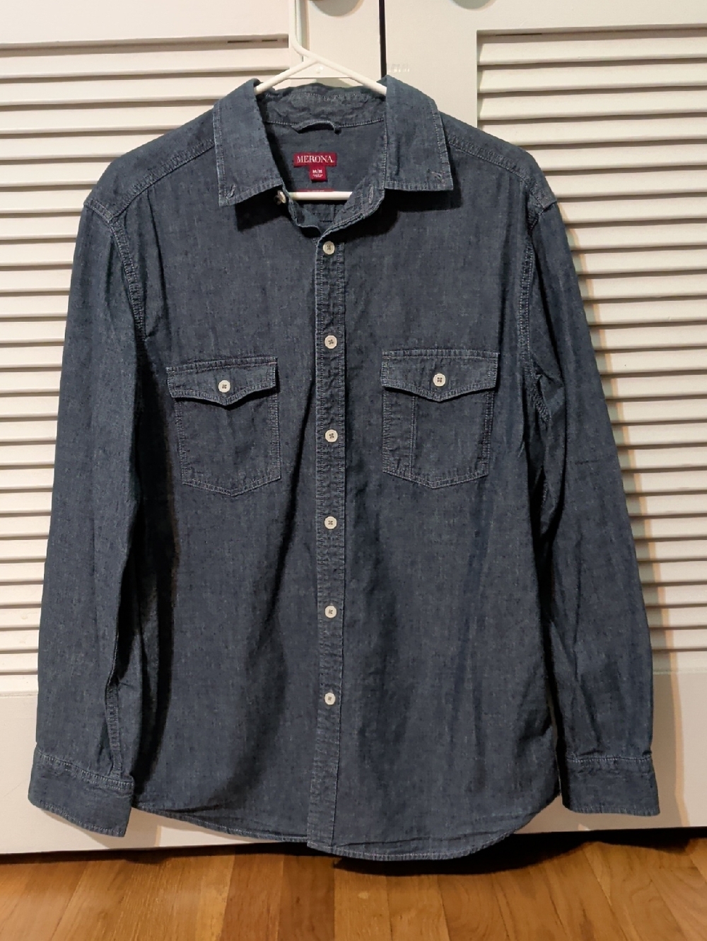 Merona Men's Indigo Denim Button-Down Shirt